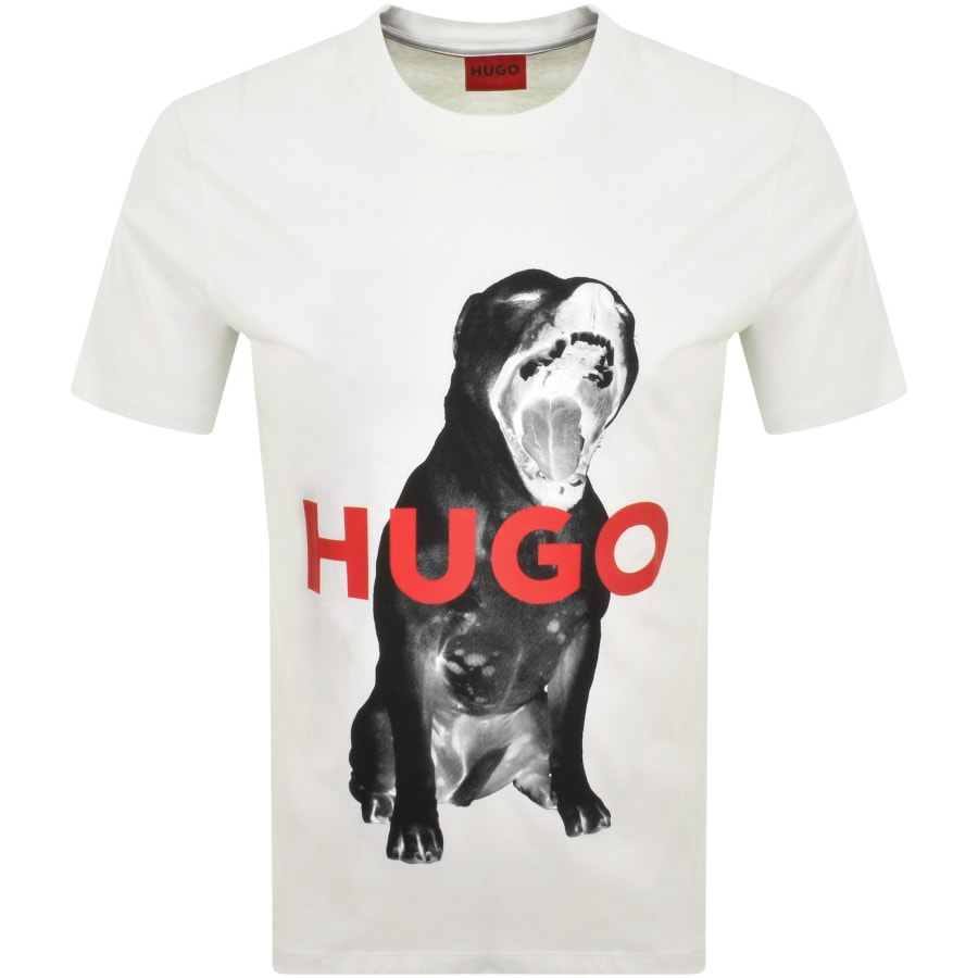 HUGO Dayaking Animal Graphic T Shirt White